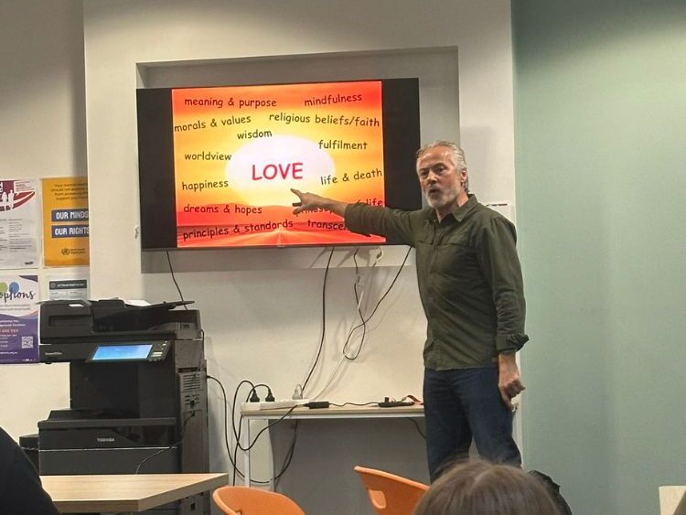 Arthur Bolkas guest speaker sharing life journey