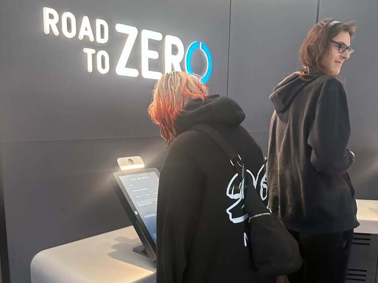 Urban College Year 12 students exploring the Road to Zero interactive road safety exhibition