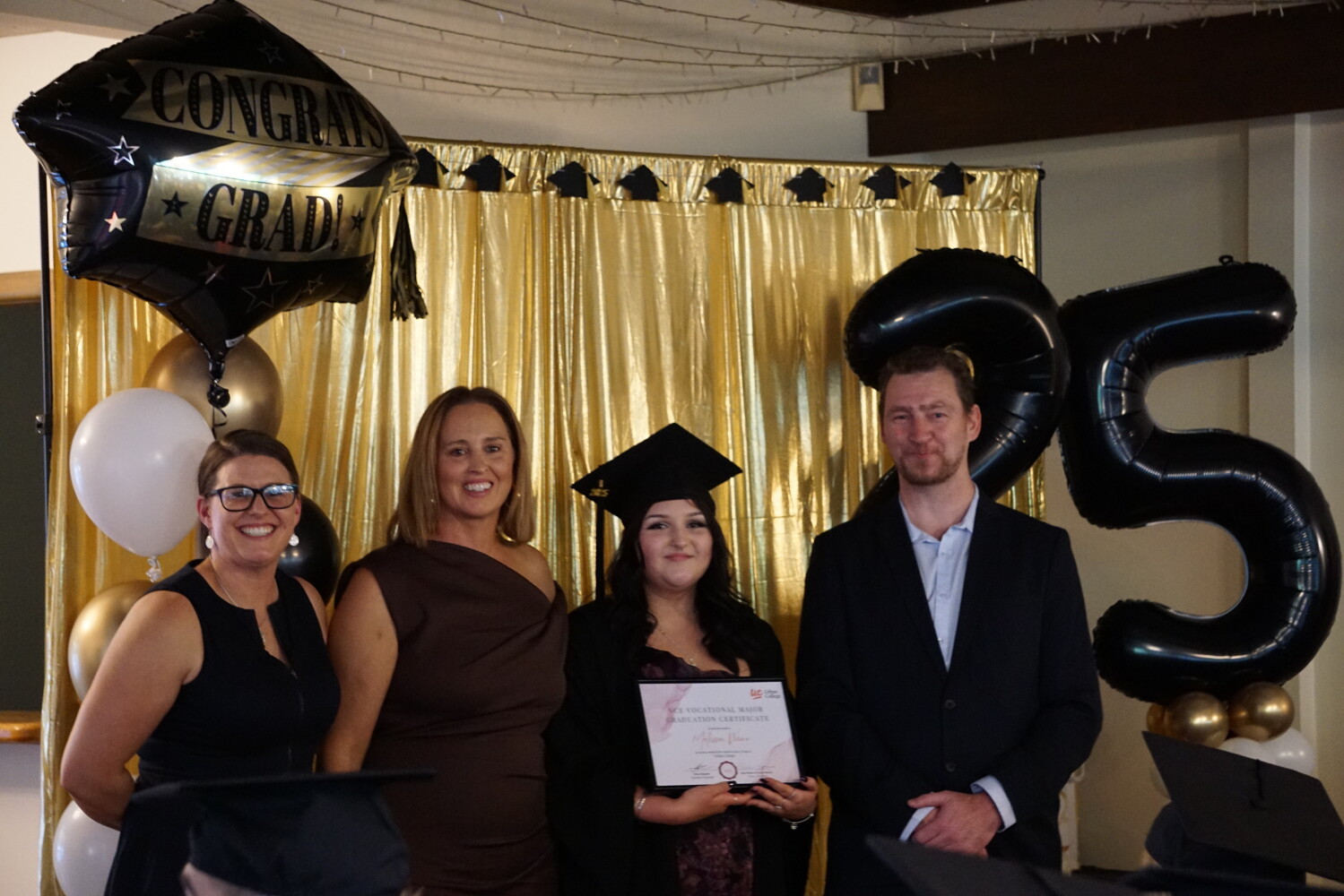 3 Teachers 1 students graduation awards