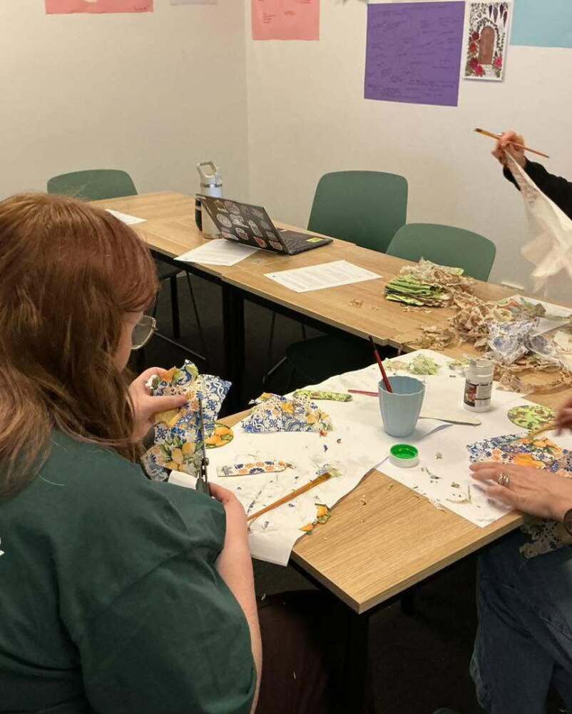 Urban College student taking part in a creative arts and crafts activity during Wellbeing Day