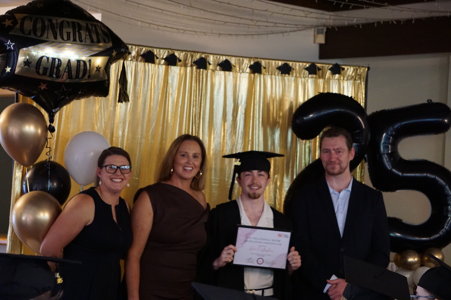 3 Teachers 1 students graduation awards