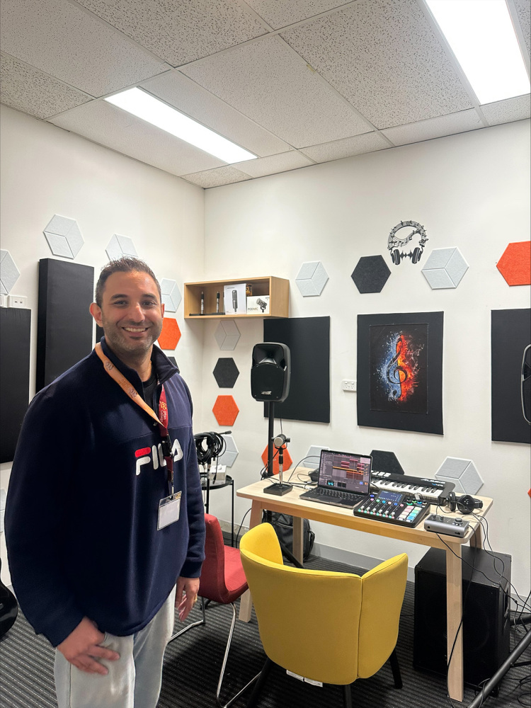 Urban College Music Room with Mixing Desk