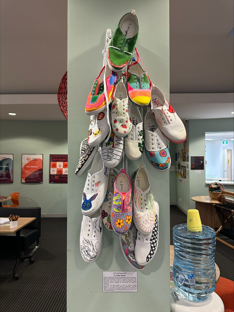 Student Sculpture of sneakers