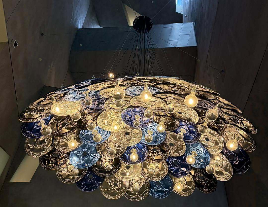 art made from globes and glass