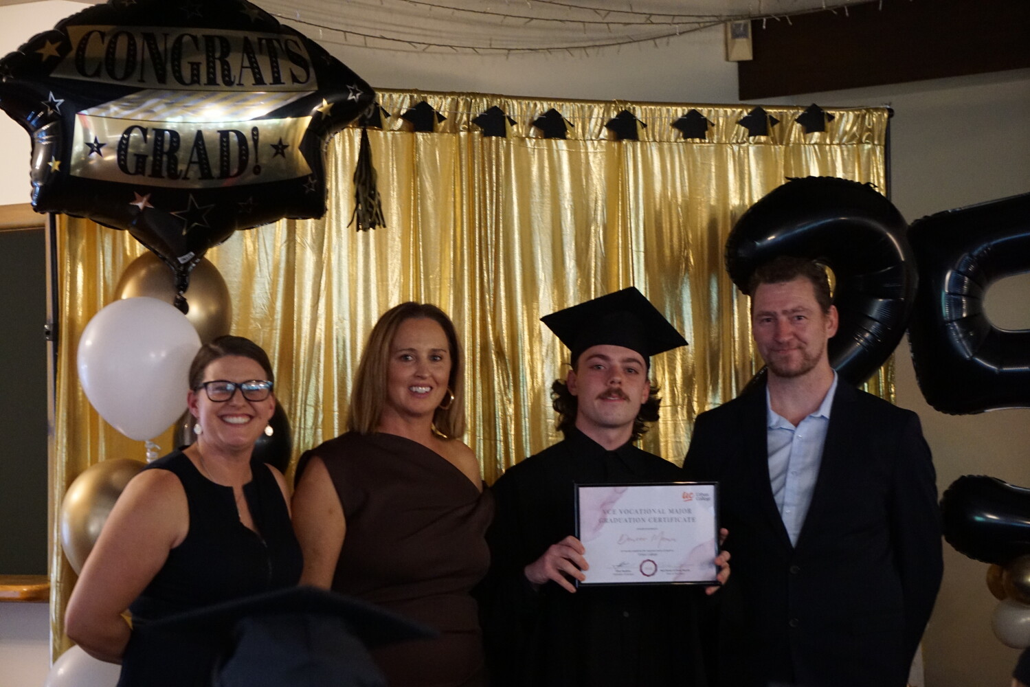 3 Teachers 1 students graduation awards