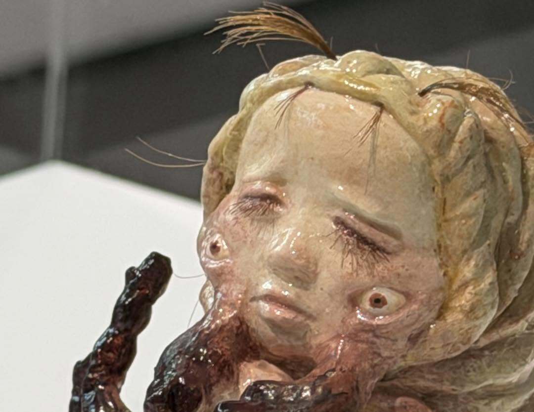 artistic sculpture of a girls face