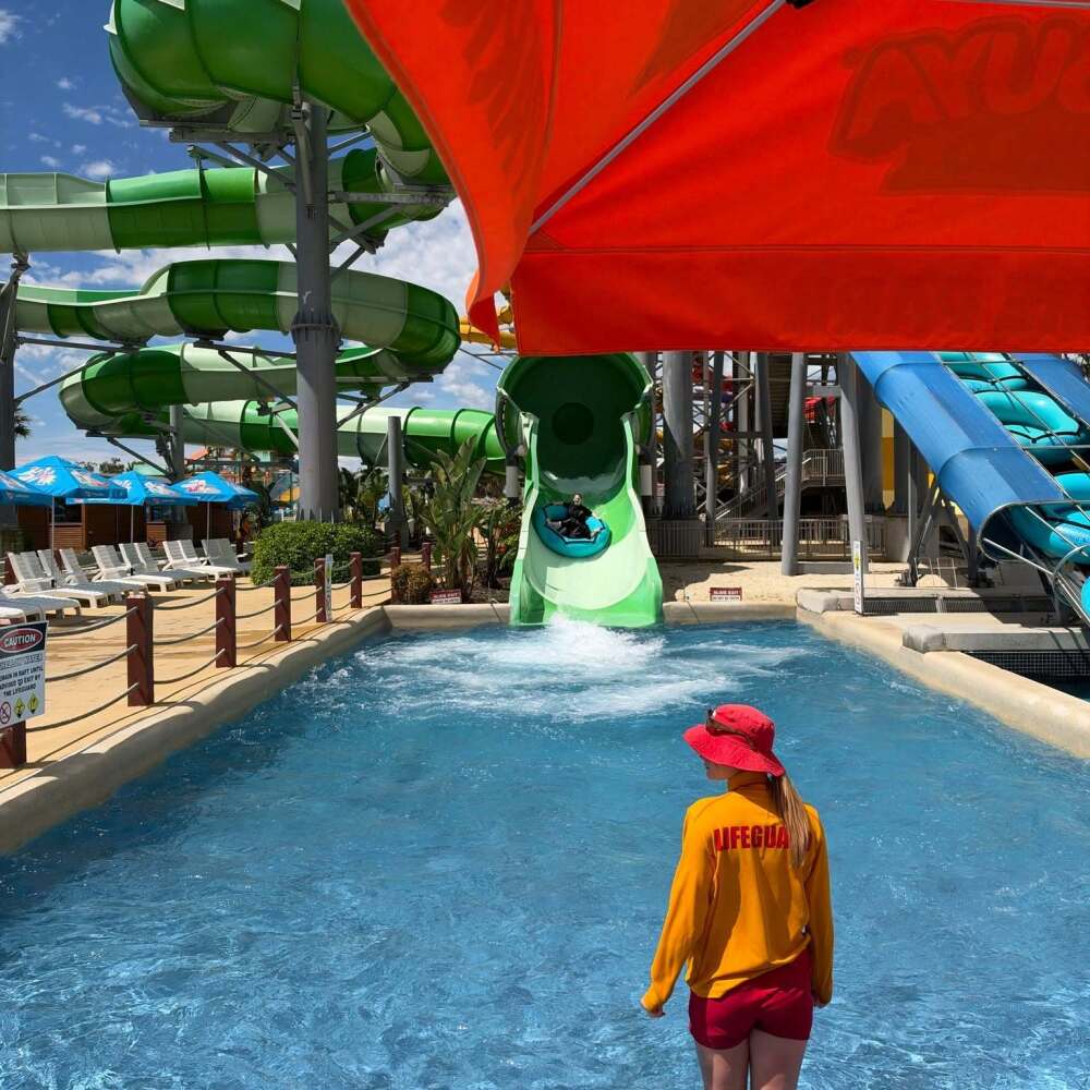 Water slide adventure at Gumbuya World water park