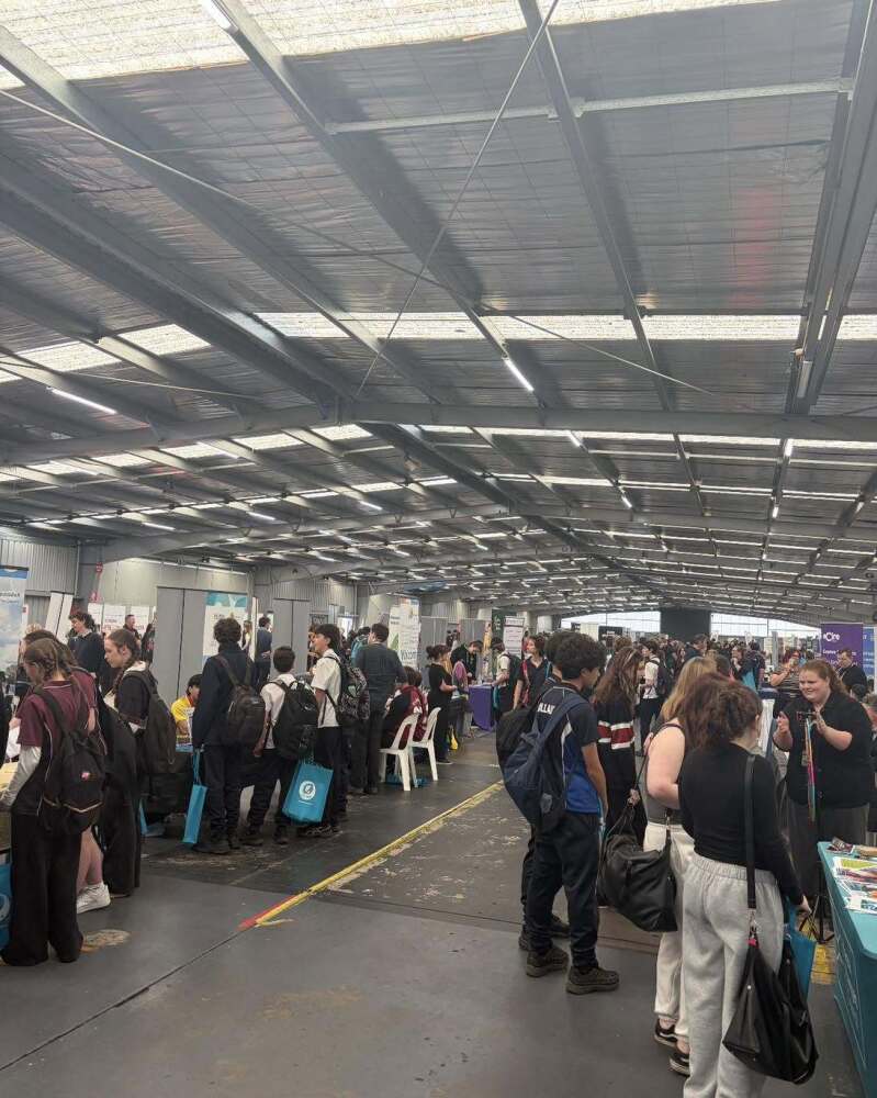 students at careers expo